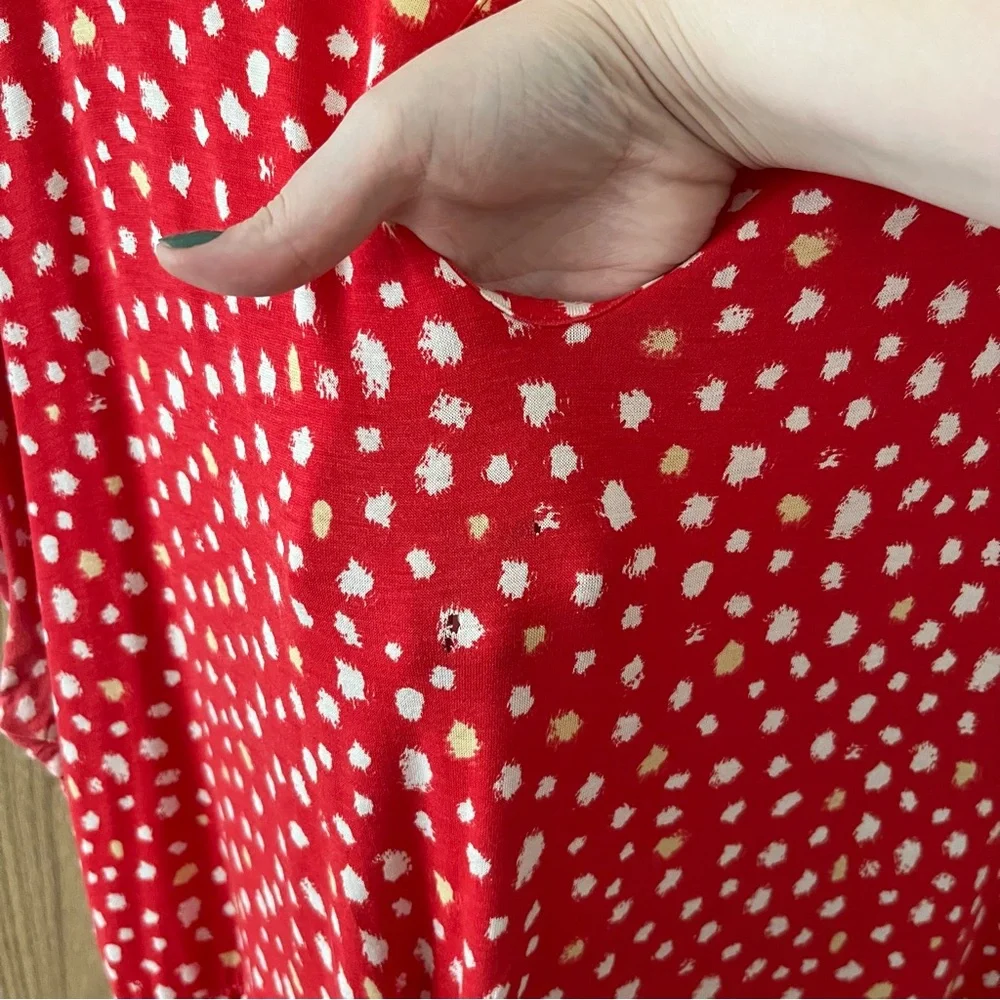 ASOS Wednesday’s Girl Smudge Spot Midi Smock Short Sleeve Dress Plus Size Curve - Picture 9 of 11